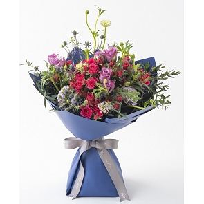 HLB082 JUDITH 紫紅色玫瑰花束(6枝玫瑰)